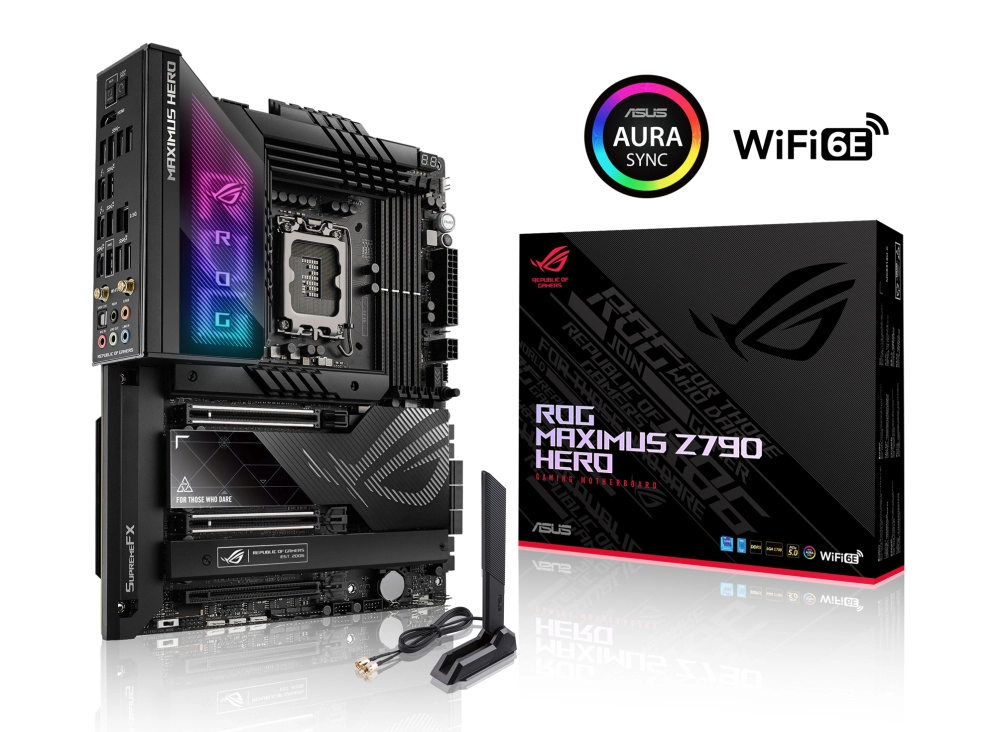 Comeros ASUS ROGMAXIMUSZ790HERO 799487 - MOTHERBD ASUS S1700 ROG MAXIMUS Z790 HERO BOX ATX