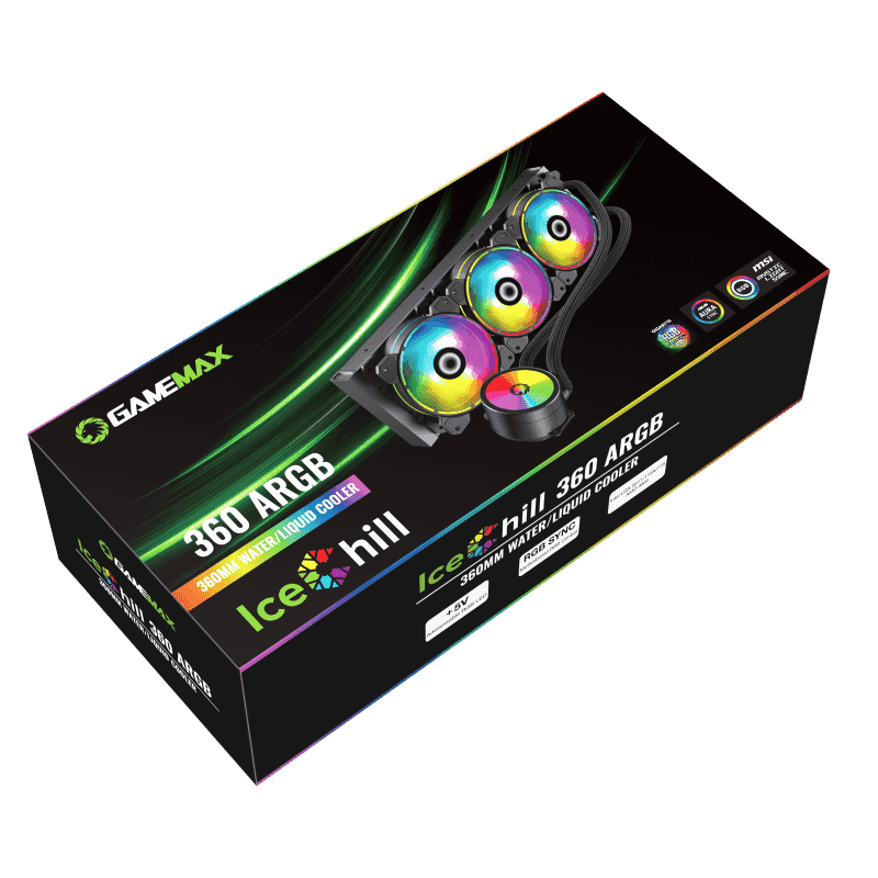 CPU COOLER GAMEMAX WATER ICECHILL360 RAINBOW 03 - CPU COOLER GAMEMAX WATER ICE CHILL360 RAINBOW