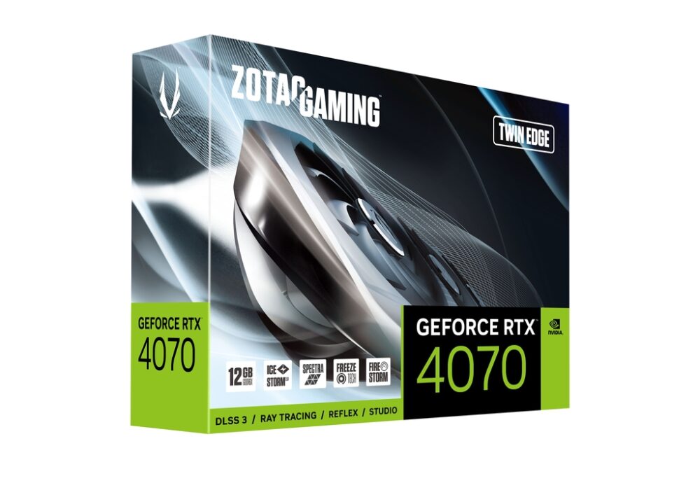 ZOTAC GAMING GeForce RTX 4070 Twin Edge 07 1000x690 - PLACA DE VIDEO 12GB RTX 4070 ZOTAC TWIN EDGE