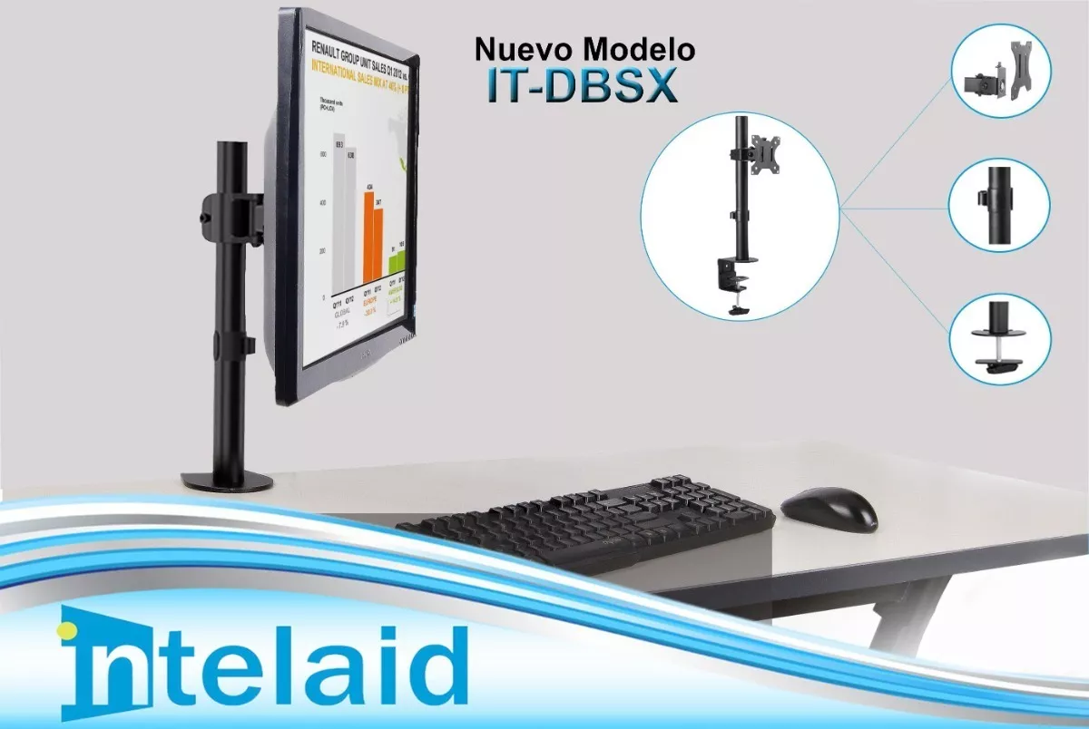 SOPORTE TV/MONITOR ESCRITORIO INTELAID 13`-27`