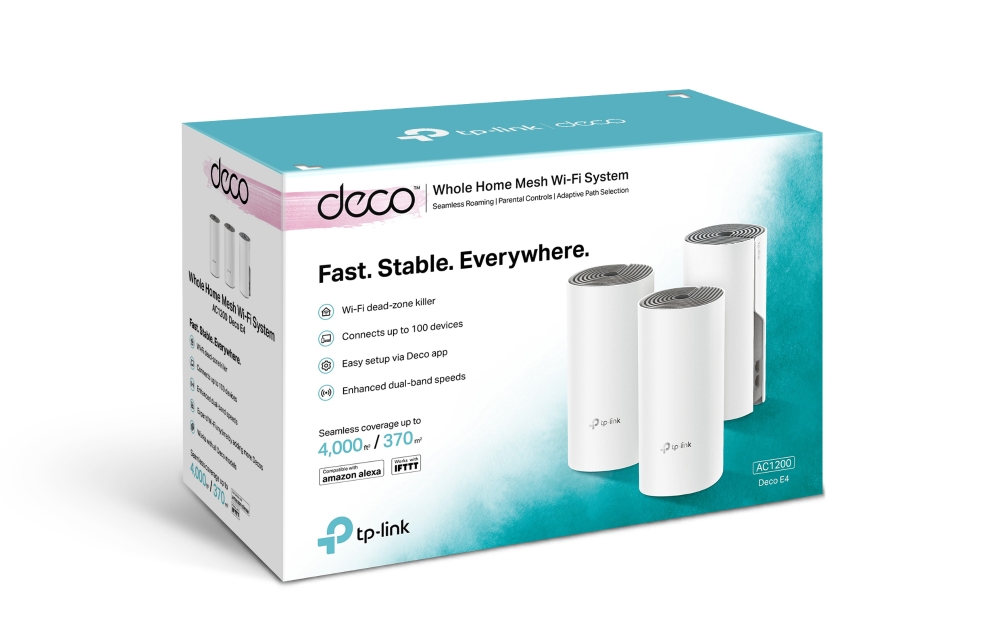 SISTEMA MESH TP-LINK DECO E4 (PACK 3) AC1200