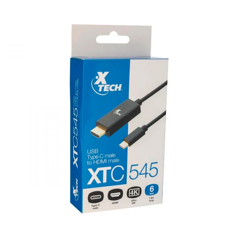 XTC 545 1000x1000 - CABLE USB X-TECH C/CONE TIPO-C MACHO A HDMI MACHO