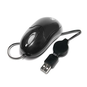 Xtech mouse retractil USB Negro XTM 150 301x301 - MOUSE X-TECH ÓPTICO CON CABLE RES 800DPI