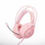 AURICULAR + MICROFONO X-TECH KHI GAMING ESTÉREO/USB ROSA - Imagen 2