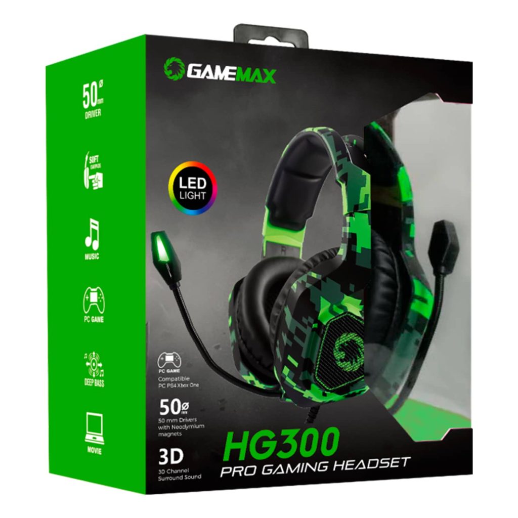 AURICULARES + MIC GAMEMAX HG300 PS4 XBOX SWITCH