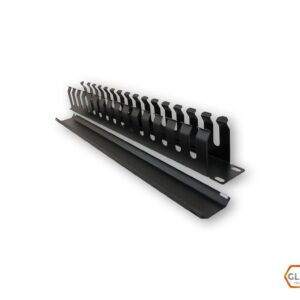 Organizador GLC 19" 1U Negro C/Tapa de Cables