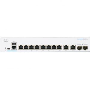 C CISCO CBS350 8T E 2G NA ac2952 301x301 - Switch Cisco Gigabit Ethernet 350 Series, 8 Puertos 10/100/1000Mbps + 2 Puertos Combo SFP, 20 Gbit/s, 16.000 Entradas – Administrable SKU:  CBS350-8T-E-2G-AR