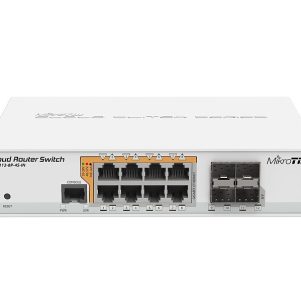 C MIKROTIK CRS112 8P 4S IN 1 301x301 - Switch MikroTik Gigabit Ethernet CRS112-8P-4S-IN, 8 Puertos 10/100/1000Mbps + 4 Puertos SFP – Administrable SKU: CRS112-8P-4S-IN