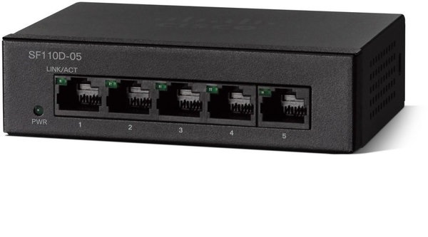 CISCO SF110D 05 NA - Switch Cisco Small Business 110 – 5 Puertos – Fast Ethernet – No Gestionado  SF110D-05-NA