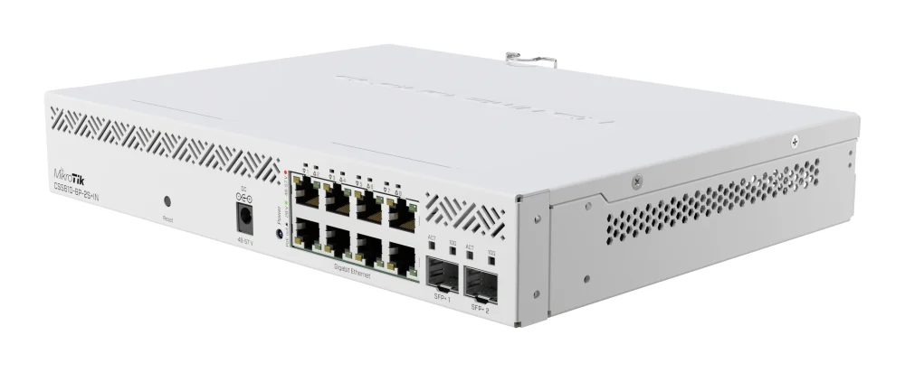 CSS610 8P 2SIN image1 1000x412 - Mikrotik CSS610-8P-2S+IN switch Gestionado Gigabit Ethernet (10/100/1000) Energía sobre Ethernet (PoE) Blanco CSS610-8P-2S+IN