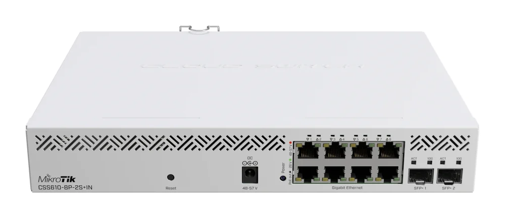 CSS610 8P 2SIN image2 1000x433 - Mikrotik CSS610-8P-2S+IN switch Gestionado Gigabit Ethernet (10/100/1000) Energía sobre Ethernet (PoE) Blanco CSS610-8P-2S+IN