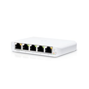 Comeros UBIQUITINETWORKS USW FLEX MINI 1 301x301 - Ubiquiti USW-FLEX-MINI – Flex Mini- A compact, 5-port, Layer 2 switch that can be powered with PoE or a 5V USB-C adapter.