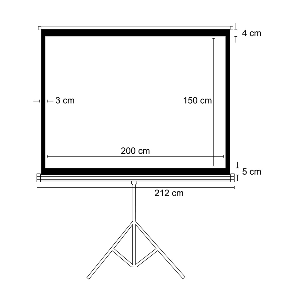 TPS100 01 1000x1000 - PANTALLA P/ PROYECTOR C/ TRIPODE 100 INTELAID