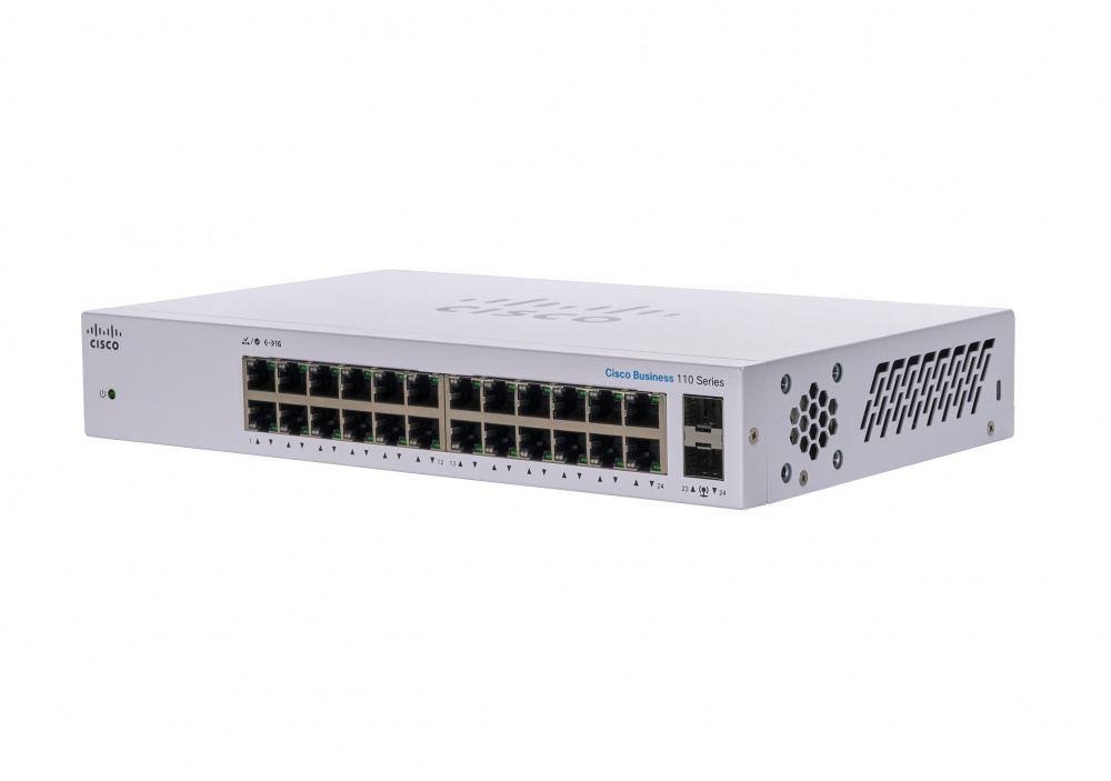 C CISCO CBS110 24T NA 8a7787 - Switch Cisco Gigabit Ethernet Business 110, 24 Puertos 10/100/1000Mbps + 2 Puertos SFP
