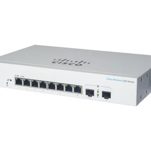 C CISCO CBS220 8FP E 2G NA b51179 301x301 - Switch Cisco Gigabit Ethernet Business 220, 8 Puertos PoE 10/100/1000 + 2 Puertos SFP