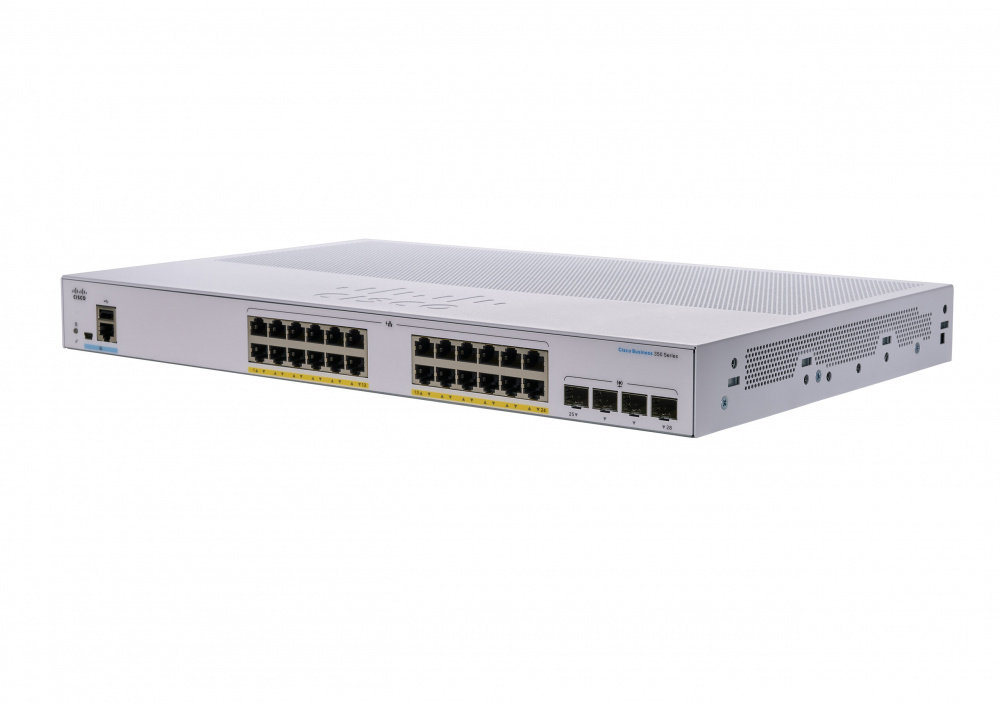 C CISCO CBS350 24P 4G NA 42690a - Switch Cisco Gigabit Ethernet CBS350, 24 Puertos PoE+ 10/100/1000Mbps + 4 Puertos SFP