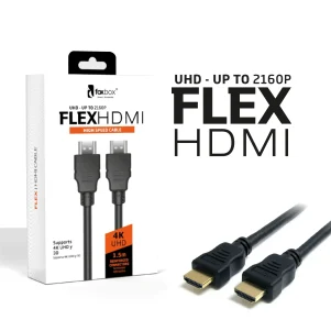 Flex hdmi 301x301 - CABLE HDMI FLEX FOXBOX 1.5M NEGRO