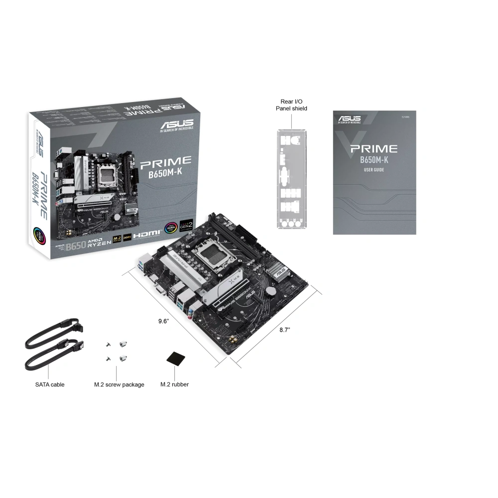 B650M K 6 1000x1000 - MOTHERBD GIGABYTE AM5 B650M K BOX M-ATX