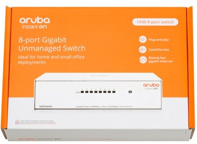 Conmutador Aruba Instant On 1430 8G - Switch 8P Aruba Instant On 1430 8G R8R45A