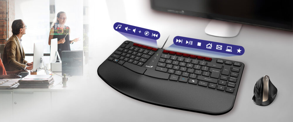 TECLADO GENIUS ERGO KB-700 USB ERGONOMICO - Imagen 7