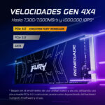 SSD Kingston FURY Renegade 2TB NVMe PCIe Gen4 - Imagen 3