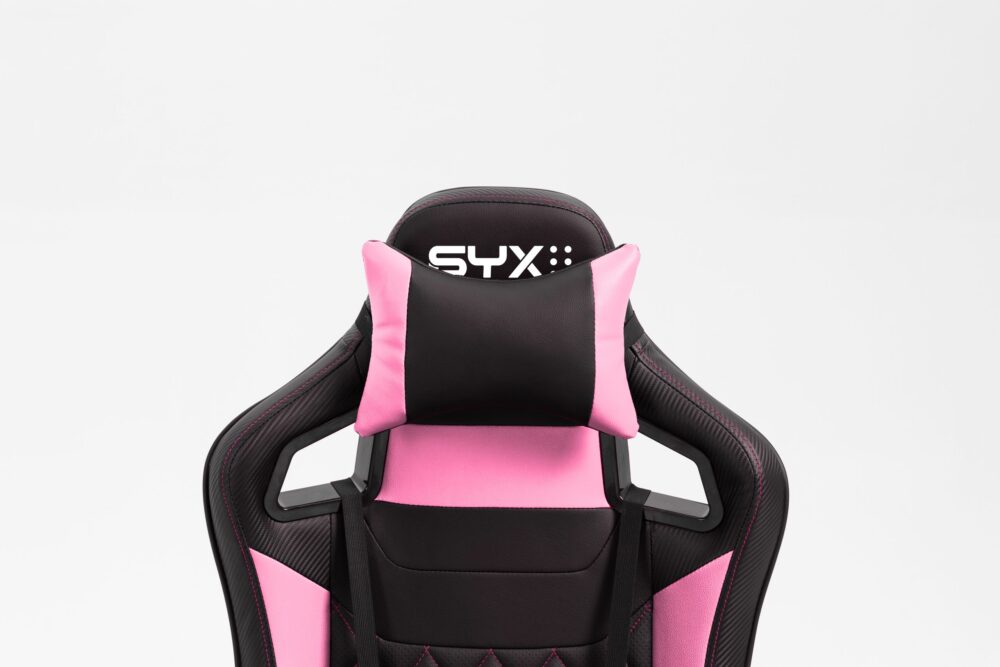 Silla Gamer SYX CH-451 PK Rosa y Negro: Estilo Vibrante y Confort Superior - Imagen 8