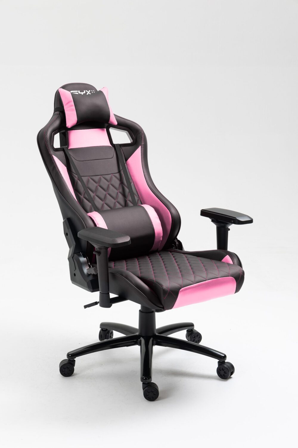 Silla Gamer SYX CH-451 PK Rosa y Negro: Estilo Vibrante y Confort Superior - Imagen 3