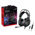 AURICULARES + MICROFONO GAMING HS-GX580U BLACK USB - Imagen 2