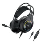 AURICULARES + MICROFONO GAMING HS-GX580U BLACK USB - Imagen 3