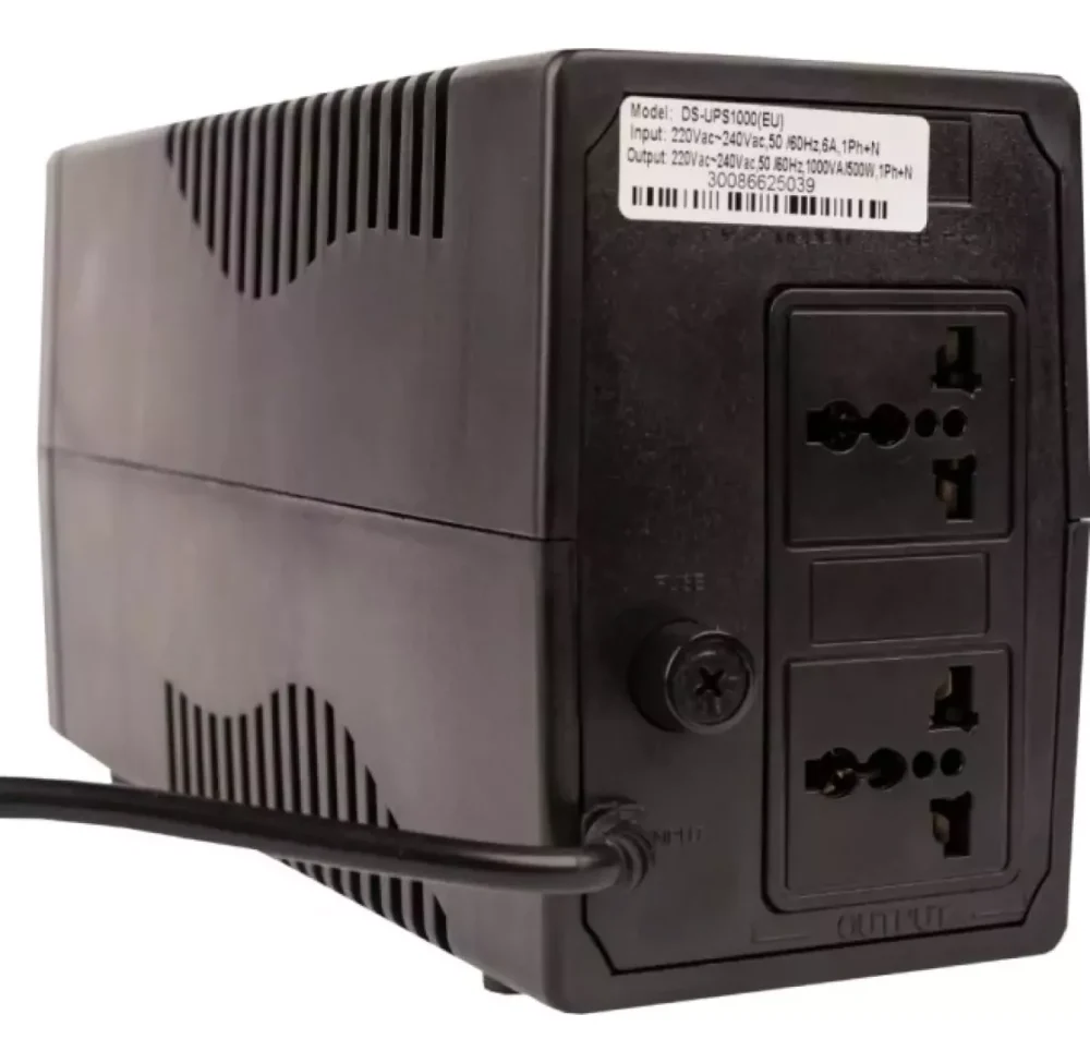 UPS Hikvision DS-UPS1000-X 1000VA – vista detalle del equipo Mini-Tower