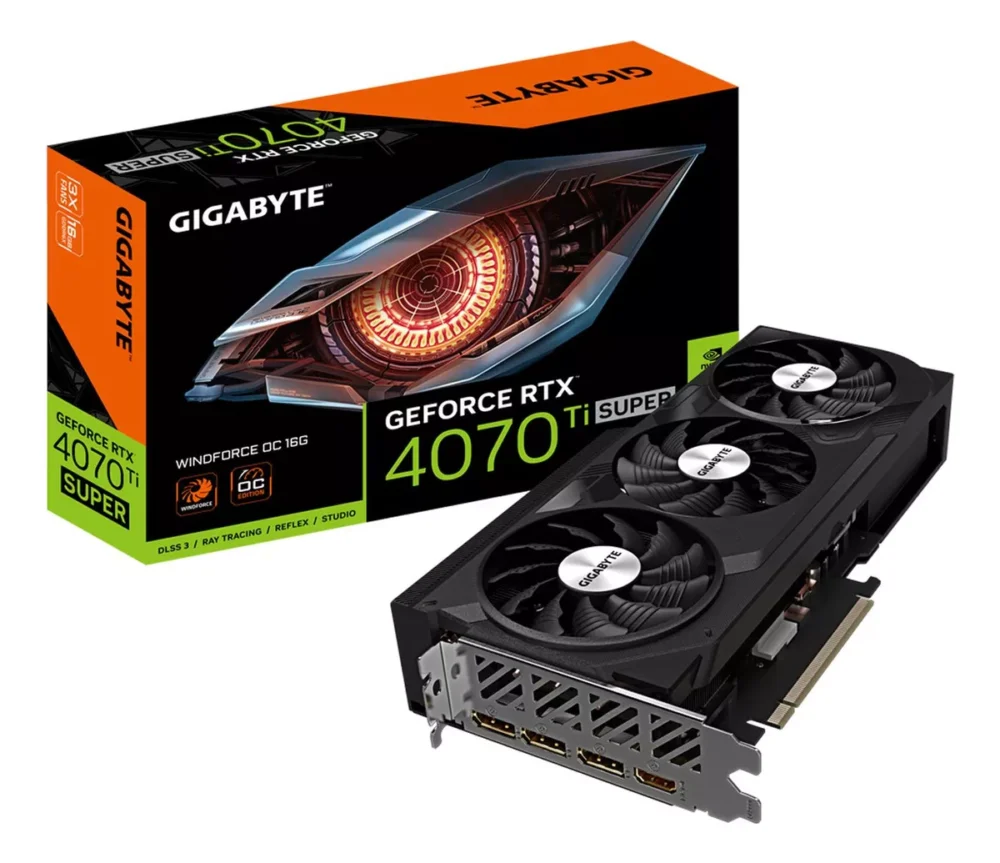 PLACA DE VIDEO 16GB RTX 4070 TI S GIGABYTE WINDFORCE OC 16GB - Imagen 7