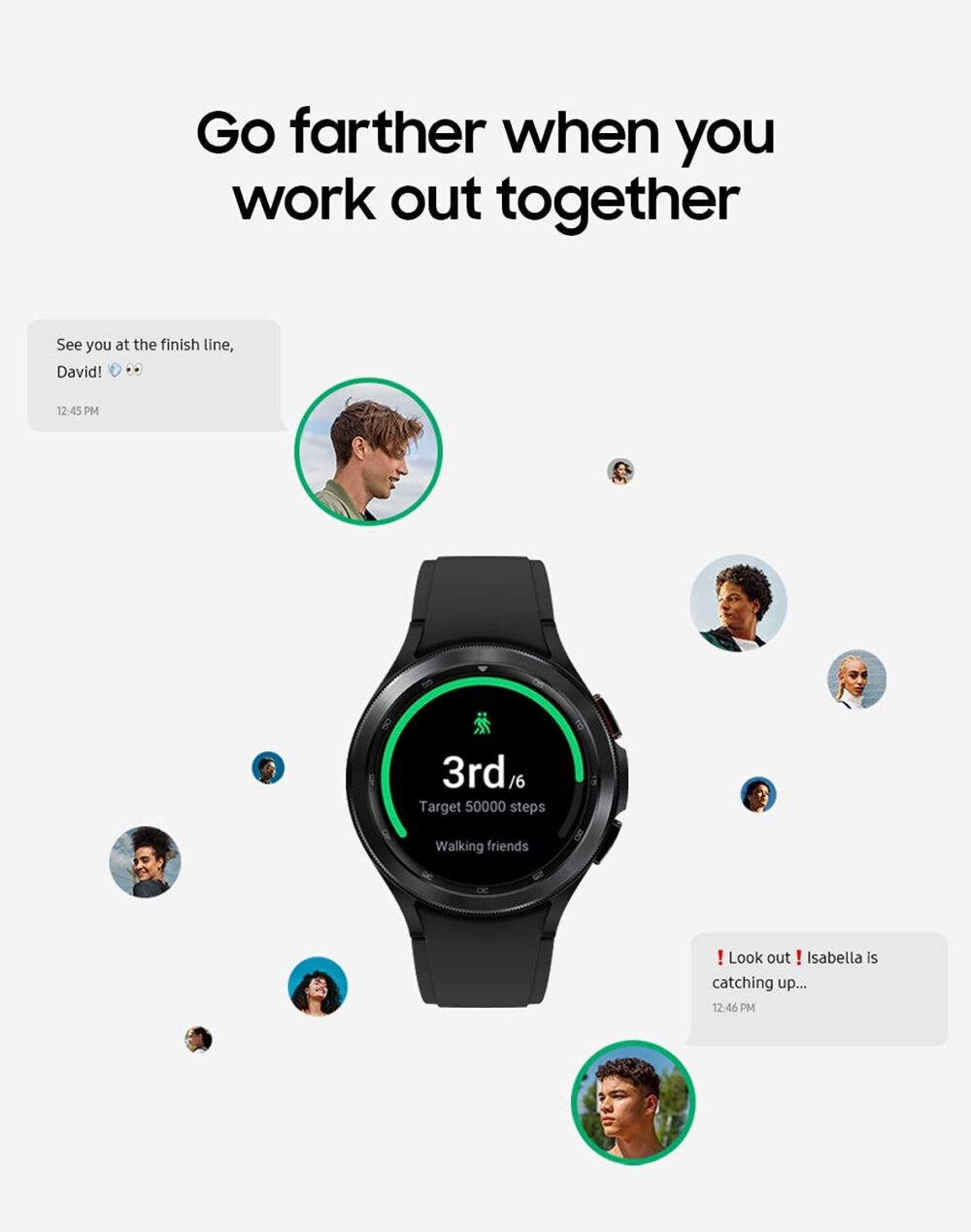 SMART WATCH SAMSUNG GALAXY 4 ACERO BLACK 46MM - Imagen 10