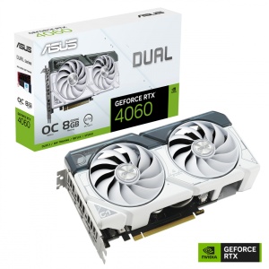 PLACA DE VIDEO 8GB RTX 4060 ASUS DUAL EVO WHITE O8G GDDR6