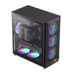 GABINETE GAMEMAX F46 BK 4*FAN ARGB ATX - Imagen 3
