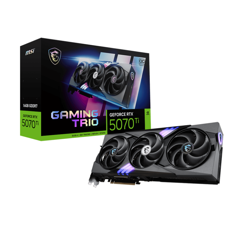 SI RTX 5070 Ti Gaming Trio OC Plus 16GB GDDR7: 2580MHz, 8960 CUDA
