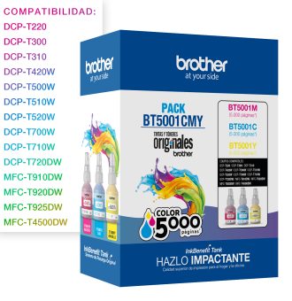 Tinta Brother BT-5001 Colores