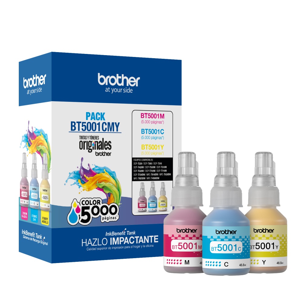 Tinta Brother BT-5001 Colores