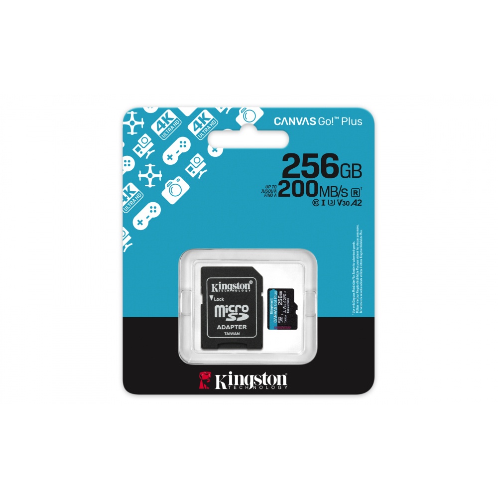 Micro SD 256GB Kingston Canvas Go Plus