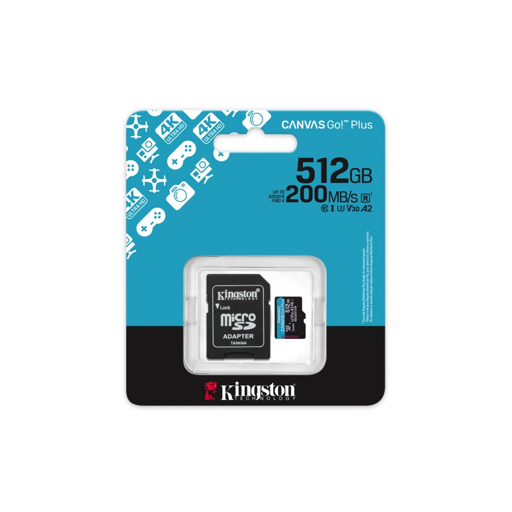Micro SD 512GB Kingston Canvas Go Plus