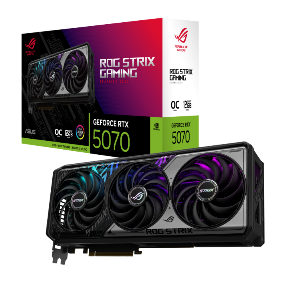 PLACA VIDEO ASUS ROG-STRIX-RTX5070-O12G-GAMING
