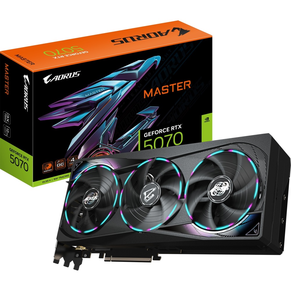 Placa de Video RTX 5070 Gigabyte AORUS Master 12GB
