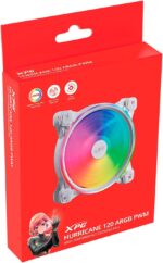 FAN XPG P/ GABINETE HURRICANE 120MM BLANCO ARGB - Imagen 7