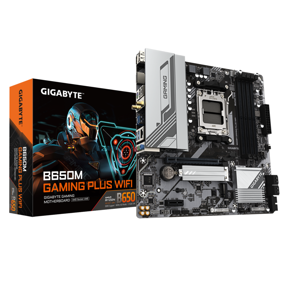 MOTHERBOARD GIGABYTE AM5 B650M GAMING PLUS WIFI DDR5 BOX - Imagen 2