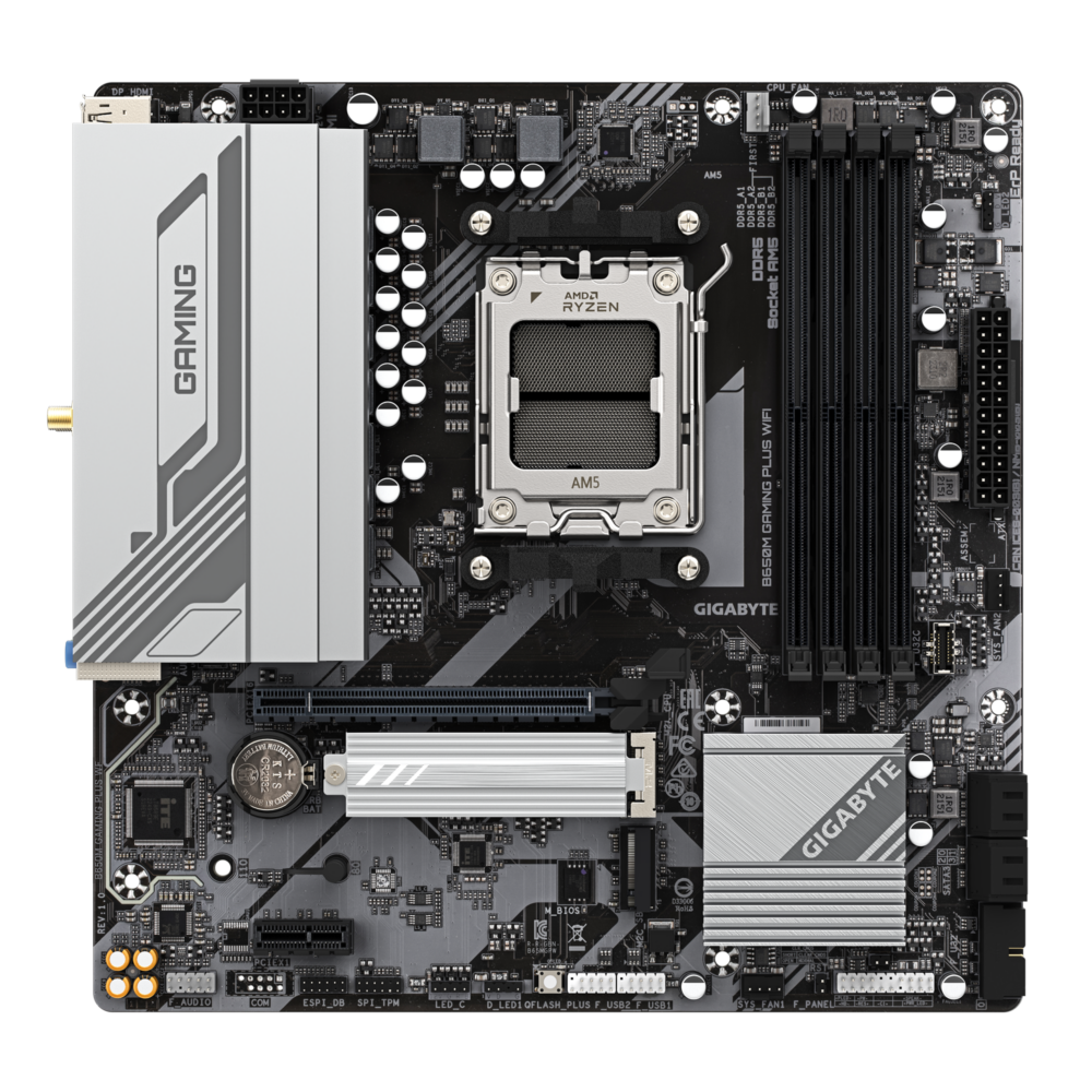 MOTHERBOARD GIGABYTE AM5 B650M GAMING PLUS WIFI DDR5 BOX - Imagen 3