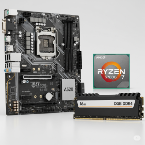 Combo Actualización AMD Ryzen 7 5700G + A520 AM4 + 16GB RAM DDR4