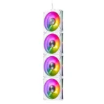 Pack de 4 Ventiladores XPG HURRICANE 120 ARGB PWM Blancos