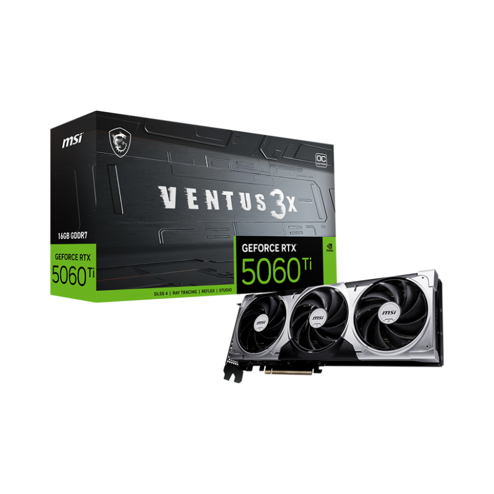 Placa de Video MSI GeForce RTX 5060 Ti 16G VENTUS 3X OC