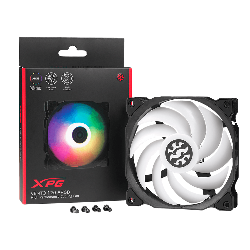 XPG VENTO 120 ARGB PWM Blanco x3