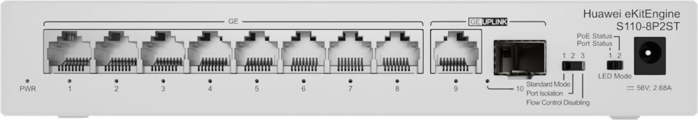 SWITCH 8P EBG GB POE+ (12W) 1 SFP+ GE - Imagen 3