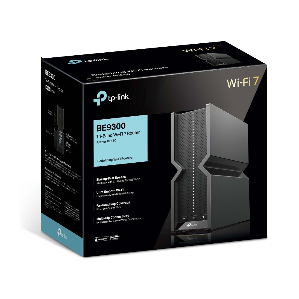 router tp-link archer be550 en entorno de hogar